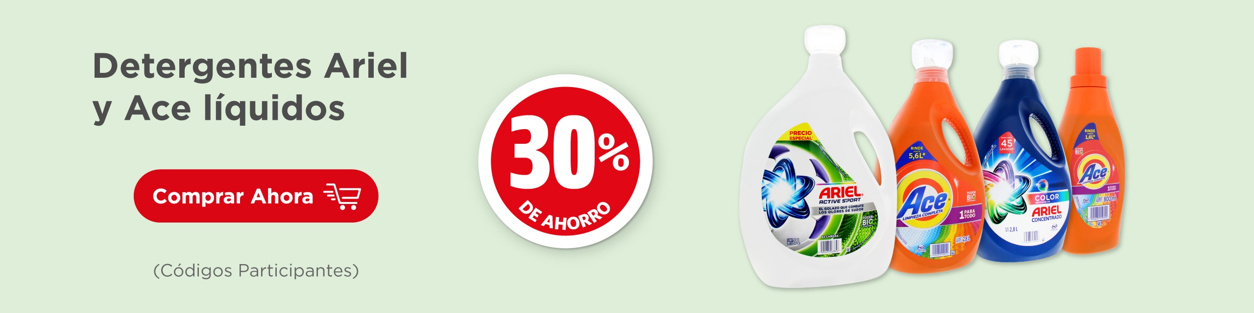 Ace y Ariel 25% de ahorro